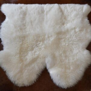 Beautiful Natural White 1250mm x 1050mm Australian Sheepskin Rug