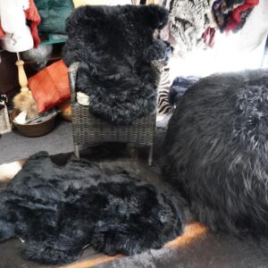 A Jet Black XL Australian Sheepskin Rug