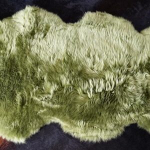 Stunning Fern Green 1600mm long super thick & soft Australian Sheepskin Rug