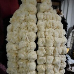 Buttermilk Cream - A Super Thick & Soft Rex Rabbit Fur Scarf