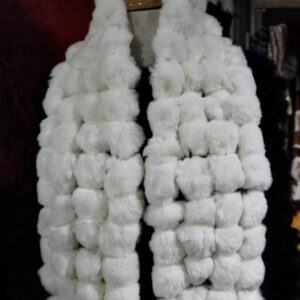 Snow White - Timelessly Beautiful - A Lovely Rex Rabbit Pompom Scarf