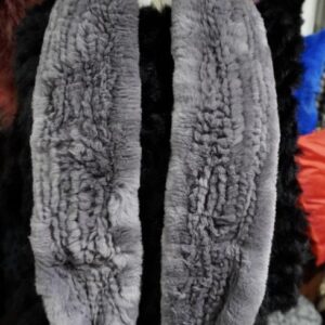 Steel Grey - A Beautiful Classic Look -A Rex Rabbit Infinity Scarf