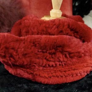 Fire Engine Red - A Bright & Beautiful Rex Rabbit Fur Infinity Scarf