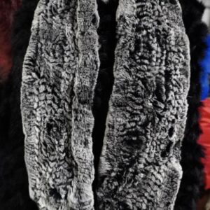 Frosted Black - A Beautiful Super Thick & Soft Rex Rabbit Infinity Scarf