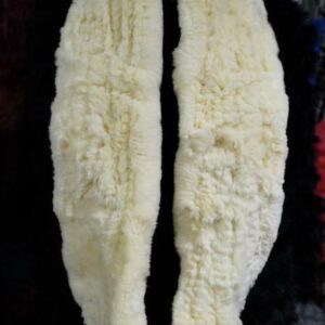 Beautiful In Buttermilk - A Super Thick & Soft Rex Rabbit Fur Infinity Scarf