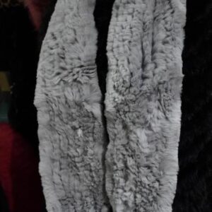 Pale Grey - A Beautiful Wardrobe Accessory - A Rex Rabbit Infinity Scarf
