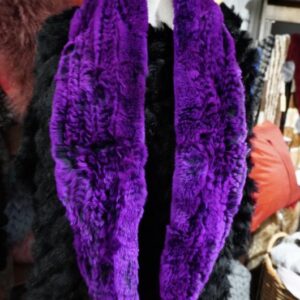 A Stunning Bright Purple Rex Rabbit Infinity Scarf - Just Divine