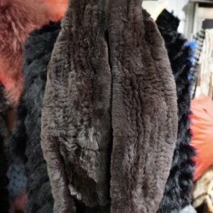 Cocoa Brown - A Thick , Soft & Beautiful Rex Rabbit Fur Infinity Scarf