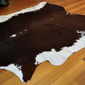 A Big & Beautiful Deep Deep Red Hereford Cowhide Rug
