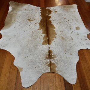 Sandy Tones -Striking Markings - A Big & Beautiful Salt and Pepper Premium Cowhide Rug