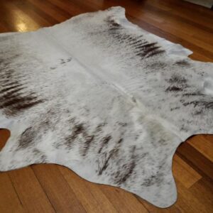 The Most Silken of Coats - A Big & Beautiful Pearly White & Hereford Red Hand Selected Cowhide Rug