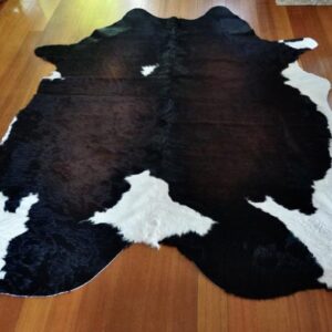 A Rippling Coat - Superb Colouring - A Glorious Tri Coloured Cowhide Rug