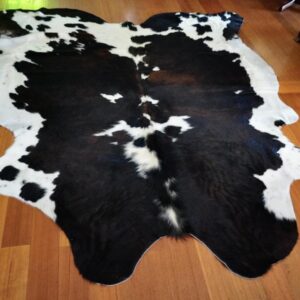 A Really Big & Absolutely Beautiful Tri Coloured Cowhide Rug