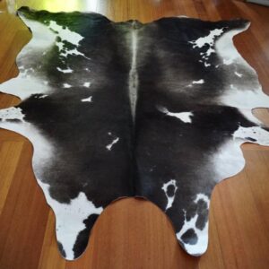 Dark Tones & Beautiful Markings - A Striking Cowhide Rug