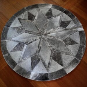 Beautiful Shades of Grey - A Lovey Snowflake Design Cowhide Rug