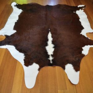 A Gorgeous Rich Hereford Red Base - A Stunning Cowhide Rug