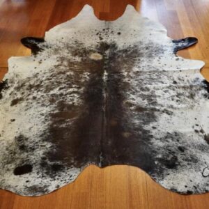 A Beautiful Tri Coloured Speckle Park Cowhide Rug
