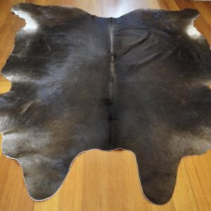 Dark & Smokey Tones - A Beautiful Glossy Coat - A Gorgeous Cowhide Rug