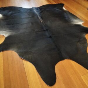 Smooth & Dark Charcoal Tones -A Simply Beautiful Cowhide Rug