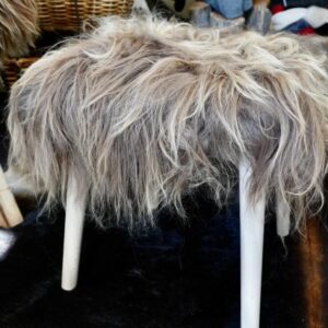 Pure Style and Natural Design - A Wonderful Beechwood & Icelandic Sheepskin Stool