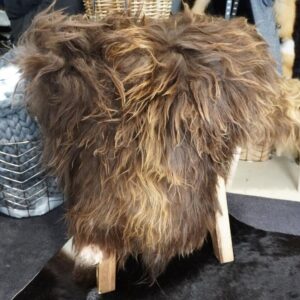 Natural Brown Long Wool Icelandic Sheepskin Rug
