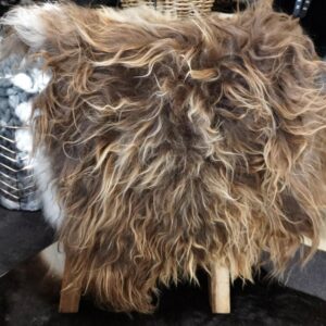 Beautiful Natural Brown Long Wool Icelandic Sheepskin Rug