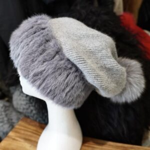 The Ultimate in Winter Warmth - A Gorgeous Mink Trimmed Pure Merino Beanie