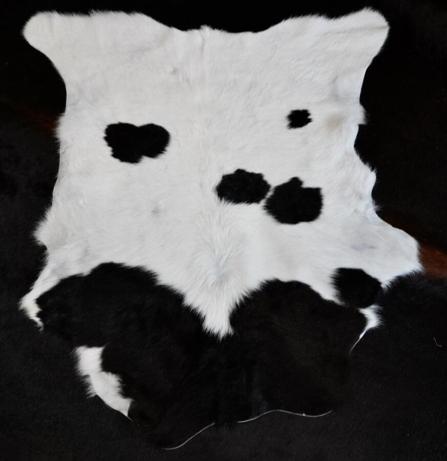 Super Soft - A Beautiful Black & White Friesian Calfskin Rug