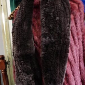 Rich Cocoa Brown - A Beautiful Rex Rabbit Fur Infinity Scarf