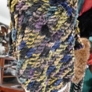 Soft Winter Tones - A Beautiful Light Weight & Warm Rabbit Fur Poncho