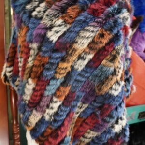 A Touch of Purple _ A Beautiful Lightweight & Warm Rabbit Fur Poncho