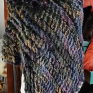 Beautiful Crystal Colours - A Lightweight & Warm Rabbit Fur Poncho