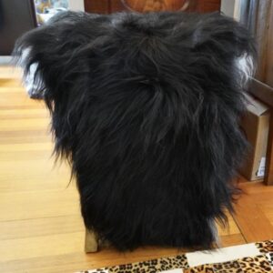 Naturally Black & Naturally Beautiful -  An XL Long Wool Icelandic Sheepskin Rug