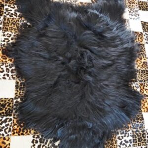 Be Wild - Be Bold - Be Natural by Design - A Simply Black Long Wool Sheepskin Rug