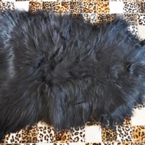 Black & Absolutely Beautiful - A Natural Long Wool Icelandic Sheepskin Rug