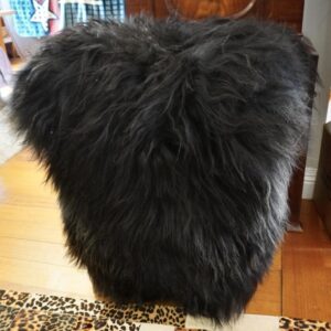 Natural Black Touched with Grey - A Striking Icelandic Sheepskin Rug