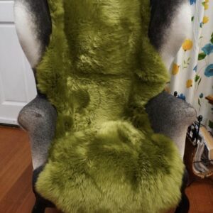 Forest Green  - A Beautiful Double Length Australian Sheepskin Rug