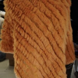 A Gorgeous Golden Wattle Lightweight & Warm Rabbit Fur Poncho