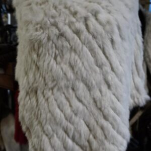 The Softest of Creams - A Beautiful light weight Rabbit Fur Poncho