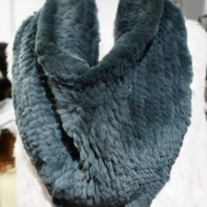 A Gorgeous Forest Green Super Soft Rex Rabbit Triangular Infinity Cowl