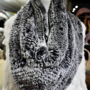 Stunning Frosted Black Triangular Cowl Style Infinity Scar