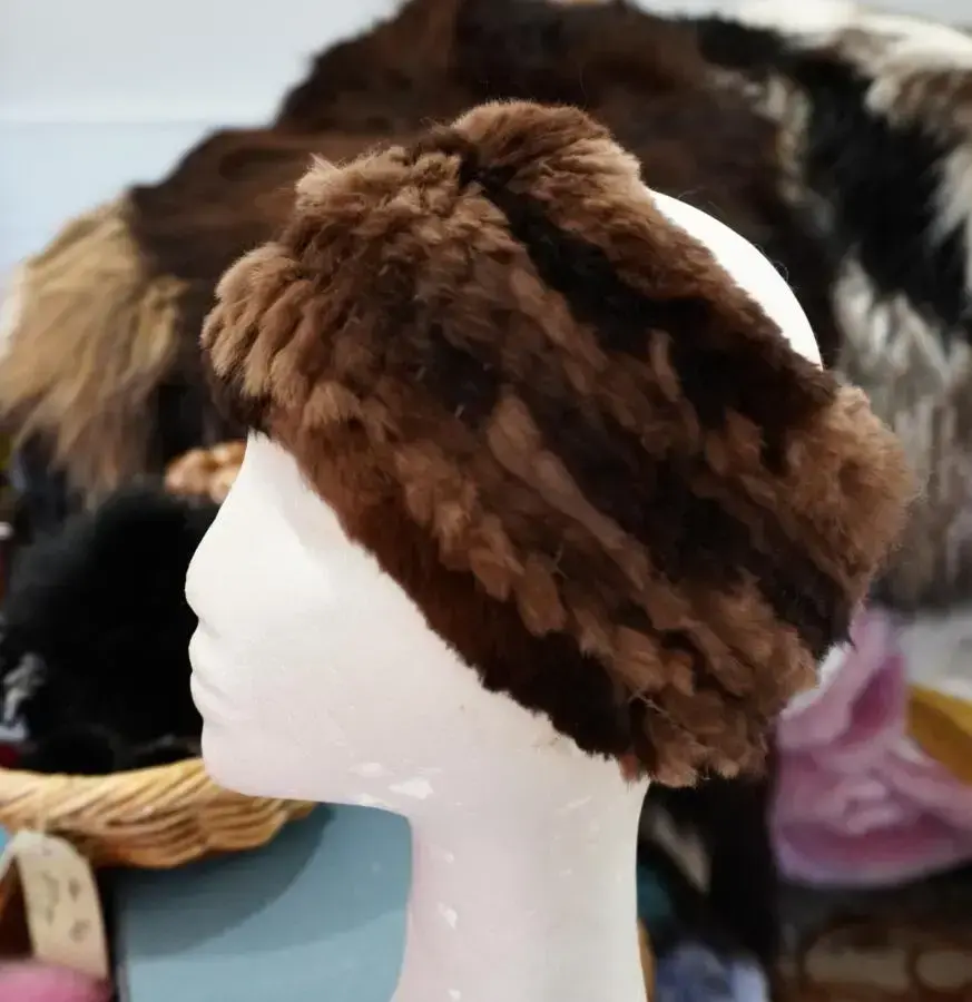 Gorgeous Rabbit Fur Head Scarf / Ear Warmer - Perfect for those Winter Chills