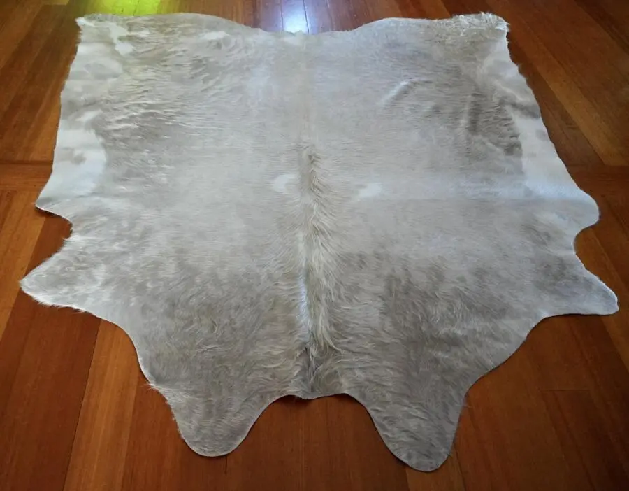 Perfection by Mother Nature - A Stunning Silver Charolais Cowhide Rug