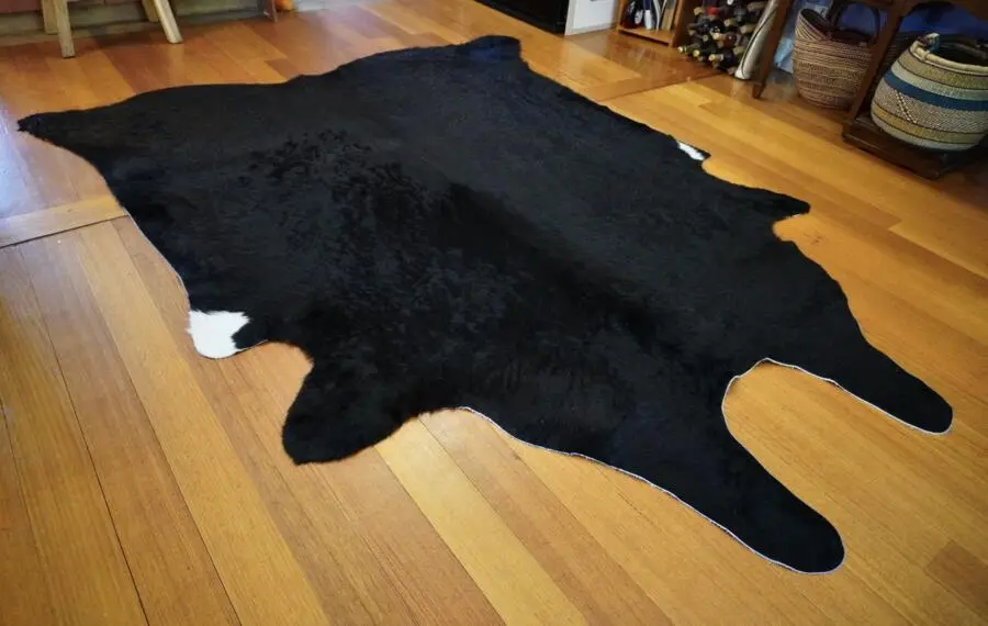 Big Bold Black & Beautiful - A Stunning Jet Black Cowhide Rug - Simply Beautiful