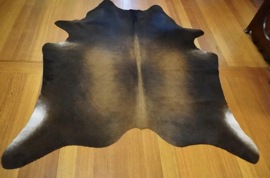 A Beautiful Mid Sized Tri Coloured Premium Cowhide Rug