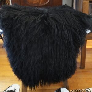 Long Wool , Shaggy & Naturally Curly - A Beautiful Black Icelandic Sheepskin Rug
