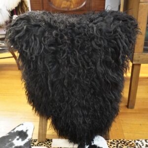 Naturally Curly & Naturally Black - A Totally Beautiful Long Wool Icelandic Sheepskin Rug