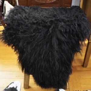 Black & Curly Long Wool - A  Stunning Icelandic Sheepskin Rug