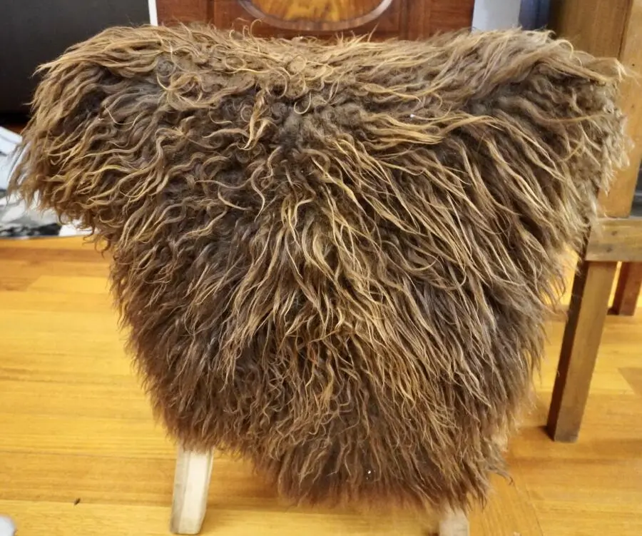 Warm Brown - A Beautiful Naturally Curly Long Wool Icelandic Sheepskin Rug