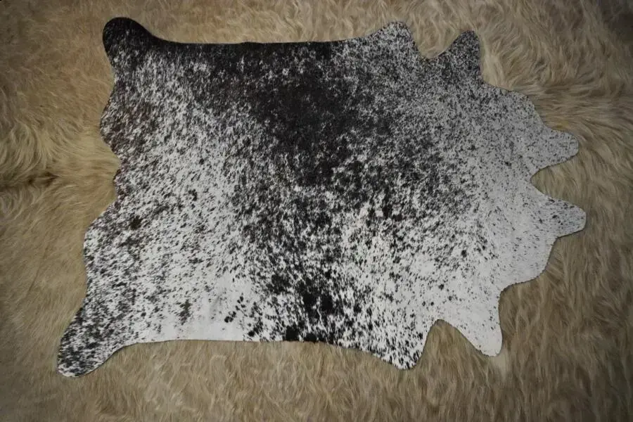 A Soft Tri Coloured Peppering - A Lovely Mini Cowhide Rug